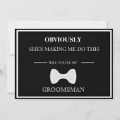 Serez-Vous Mon Groomsman ? Invitation (Devant)