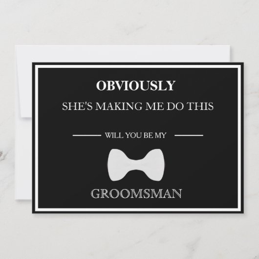 Serez-Vous Mon Groomsman ? Invitation (Devant)