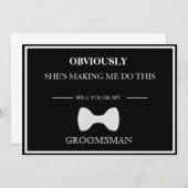 Serez-Vous Mon Groomsman ? Invitation (Devant / Derrière)