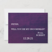 Serez-vous mon Groomsman ? Invitation (Dos)