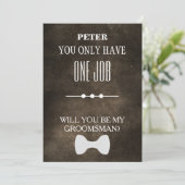 Serez-Vous Mon Groomsman ? Invitation (Debout devant)