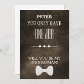 Serez-Vous Mon Groomsman ? Invitation (Devant / Derrière)