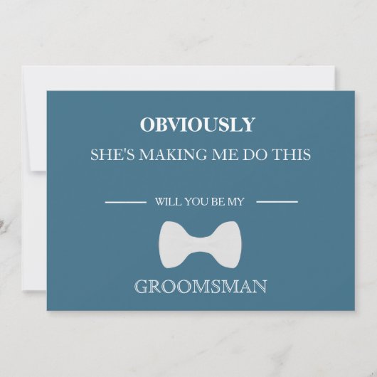 Serez-Vous Mon Groomsman ? Invitation (Devant)