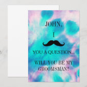 Serez-vous mon Groomsman ? Invitation (Devant / Derrière)