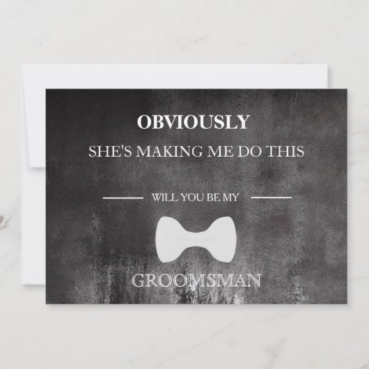 Serez-Vous Mon Groomsman ? Invitation (Devant)