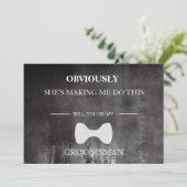 Serez-Vous Mon Groomsman ? Invitation (Debout devant)