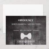Serez-Vous Mon Groomsman ? Invitation (Devant / Derrière)