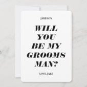 Serez-Vous Mon Groomsman ? Invitation de texte mod (Devant)