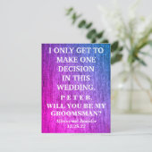 Serez-vous mon Groomsman ? Invitation personnalisé (Debout devant)