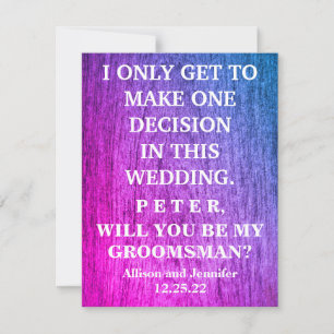 Serez-vous mon Groomsman ? Invitation personnalisé