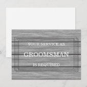 Serez-vous mon Groomsman ? Invitation personnalisé (Devant / Derrière)