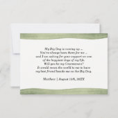 Serez-vous mon Groomsman ? Invitations d'aquarelle (Dos)