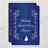 Serez-Vous Mon Invitation D'Épouse Royal Blue (Devant / Derrière)