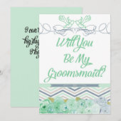 Serez-Vous Mon Invitation Groomsmaid (Devant / Derrière)