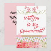 Serez-Vous Mon Invitation Groomsmaid (Devant / Derrière)