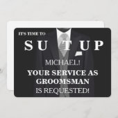 Serez-Vous Mon Invitation Groomsman (Devant / Derrière)