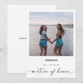 Serez-vous mon maître d'honneur ? | Carte photo mo (Devant / Derrière)