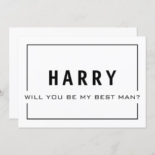 Serez-Vous Mon Meilleur Homme ? Élégant Invitation