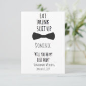 serez-vous mon Meilleur Homme ? Invitation Meilleu (Debout devant)