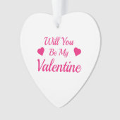 Serez-Vous Mon Ornement Coeur Acrylique Valentin (devant)