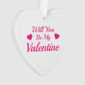 Serez-Vous Mon Ornement Coeur Acrylique Valentin (devant)