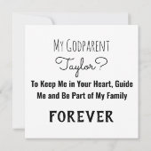 Serez-Vous Mon Parrain ? Carte de proposition (Dos)