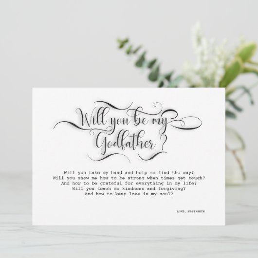 Serez-Vous Mon Parrain - Carte Proposition (Debout devant)