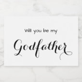 Serez-Vous Mon Parrain Étiquette De Bougie (Étiquettes simples)