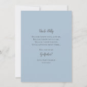 Serez-Vous Mon Parrain Invitation Pleine Photo (Dos)