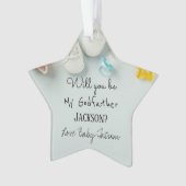 Serez-vous mon parrain Noël Star Ornement (devant)