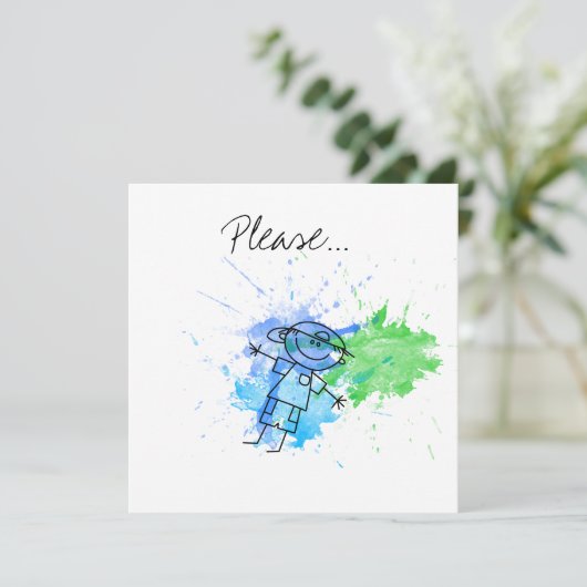 Serez-vous mon parrain, s'il vous plaît ? Carte de (Debout devant)