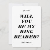 Serez-Vous Mon Porteur De Bague ? Invitation de te (Devant)