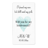 Serez-vous mon serviteur étiquette de bouteille de (Devant)