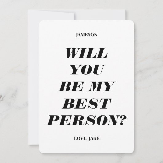 Serez-vous mon témoin ? Invitation par texto moder (Devant)