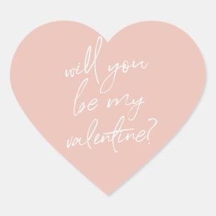 'Serez-vous mon Valentin' autocollants de coeur ro