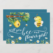 Serez-Vous Notre Carte De Proposition Flower Girl  (Devant / Derrière)