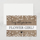 Serez-Vous Notre Carte Flower Girl (Devant / Derrière)