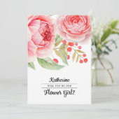 Serez-vous notre Flower Girl ? Carte d'invitation (Debout devant)