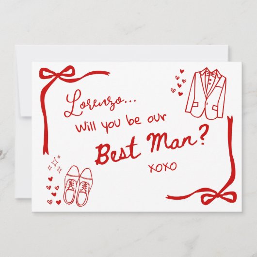 Serez-vous notre invitation de témoin de mariage (Devant)