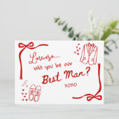 Serez-vous notre invitation de témoin de mariage (Debout devant)