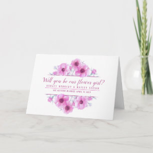 Serez-vous notre petite fille aux fleurs carte fle