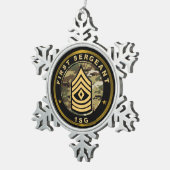 Sergeant der 1e klasse Eerste sergeant Tin Sneeuwvlok Ornament (Rechts)