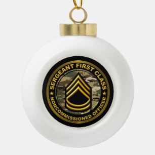 Sergeant Eerste klas Kerstmis Keramische Bal Ornament