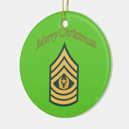 Sergeant-majoor kerstversiering keramisch ornament (Links)
