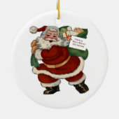 Sergeant-majoor kerstversiering keramisch ornament (Achterkant)