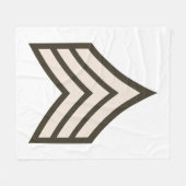 Sergeant-rang Fleece Deken (Voorkant (Horizontaal))