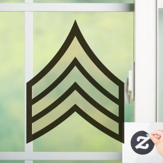 Sergeant-rang Raamsticker (Huis)