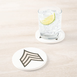 Sergeant-rang Zandsteen Onderzetter