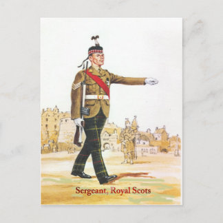 Sergeant, Royal Scots bewakers Briefkaart