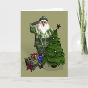 Sergeant Santa Claus Feestdagen Kaart